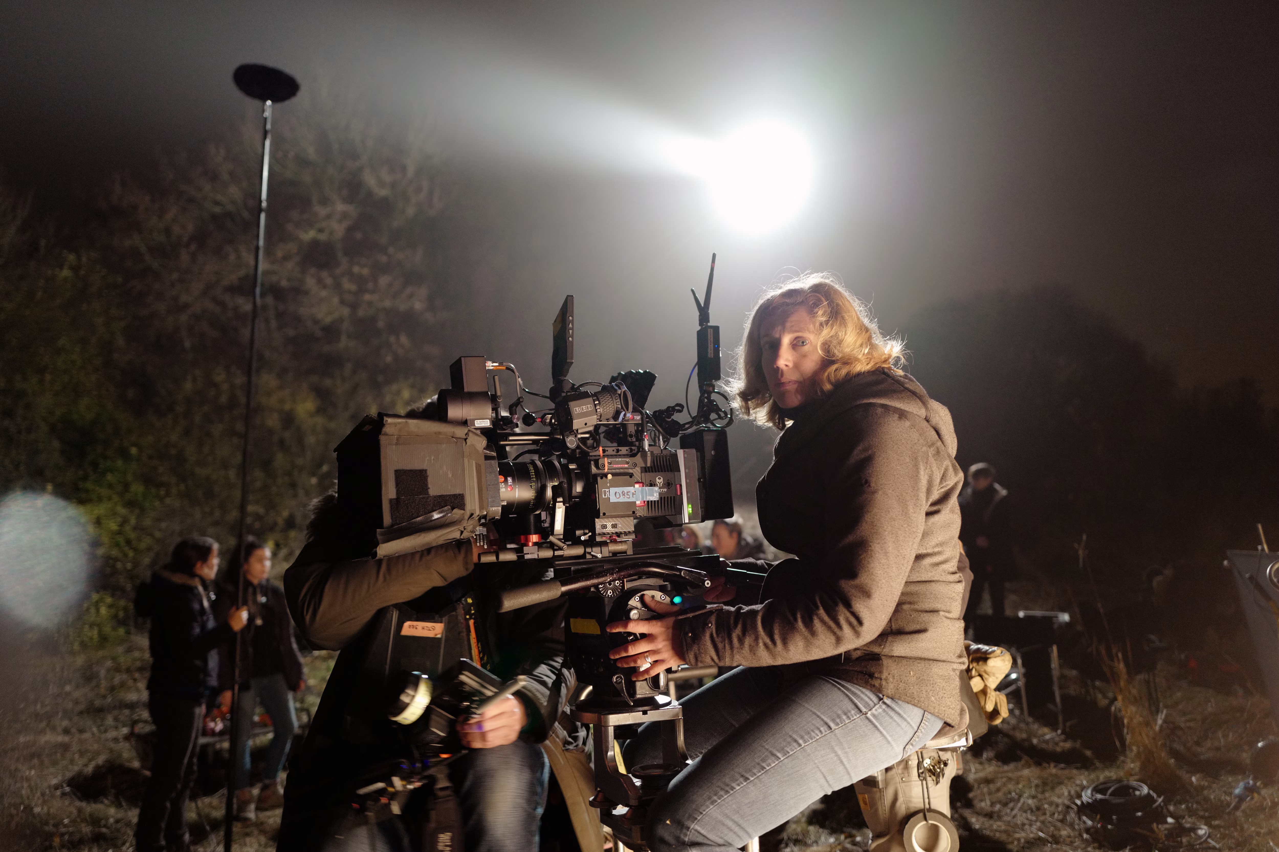 portrait of a women on fire