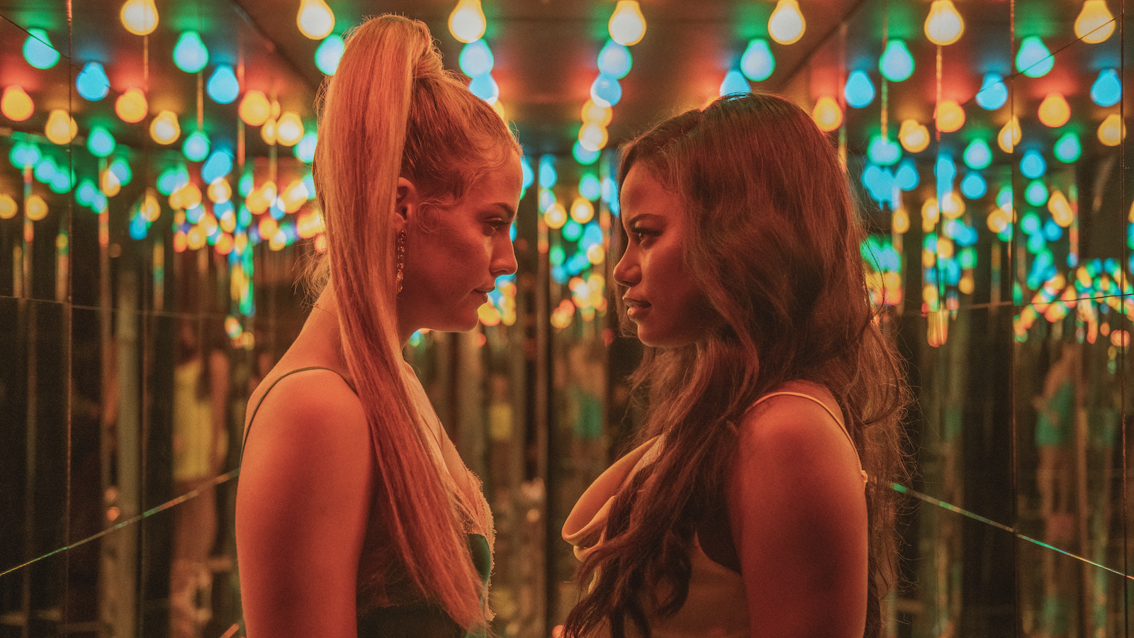 Riley Keough and Taylour Paige in Zola