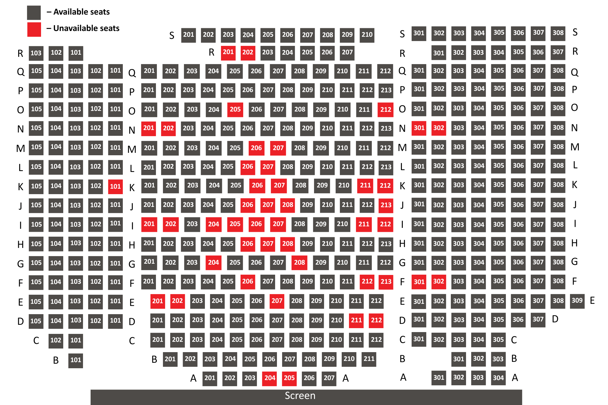 Seat Map (updated 12/1/2025)